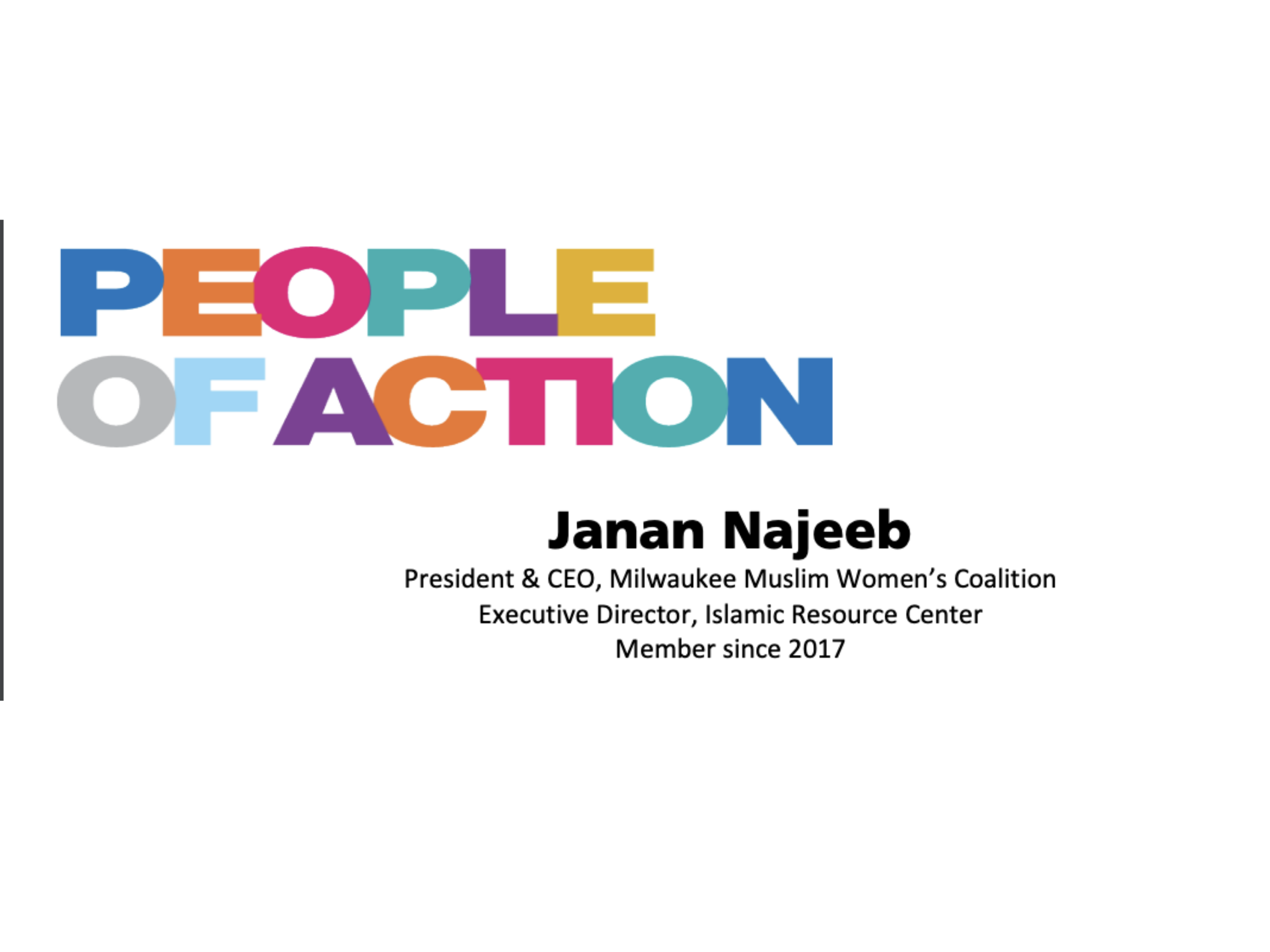 Read more about the article Janan Najeeb was featured in “People of Action”